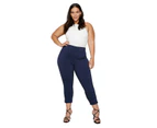 AUTOGRAPH - Plus Size -  7/8 Length Stretch Pant - Navy