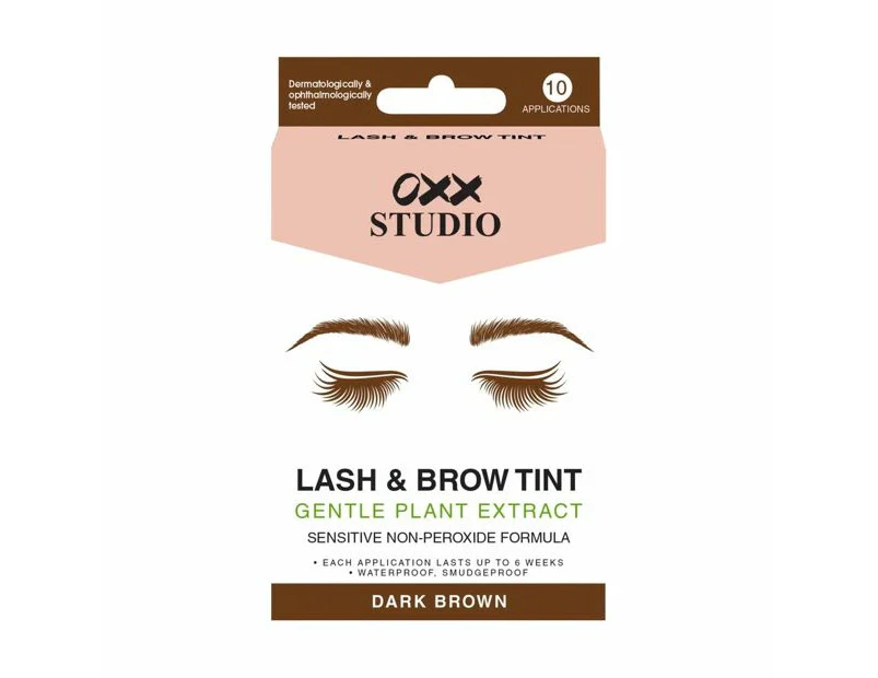 Lash & Brow Tint, Dark Brown - OXX Cosmetics - Brown