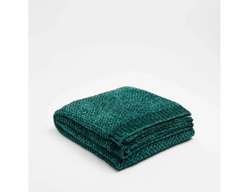Target Alba Chenille Knitted Throw - Green