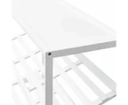 Bamboo Shoe Rack - Anko - White