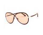 Tom Ford FT1007 69E Shiny Bordeaux / Brown Metal Frame Unisex Designer Sunglasses