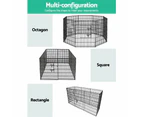 Pet Enclosure Dog Pen Puppy Playpen Portable Cage Fence Rabbit Play 8 Panel