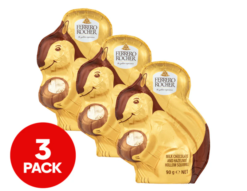 3 x Ferrero Rocher Squirrel 90g