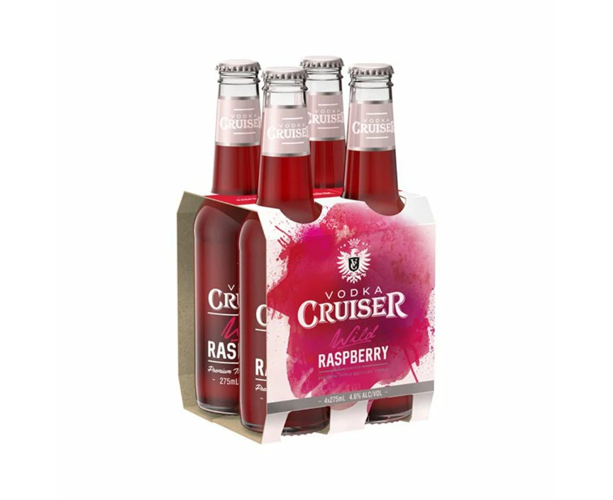 Vodka Cruiser Wild Raspberry 275ML [4 Pack]