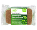 6 x 3pk Sabco Naturals Antimicrobial Sponge Scourer