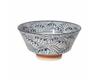 Minoru Pottery Suzu Namimon Japanese Porcelain Ramen Bowl
