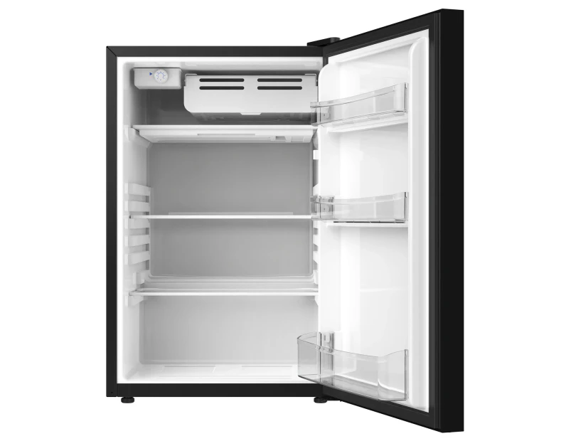 YOPOWER 128L Bar Fridge, Mini Bar Fridge Portable Fridge with Freezer, Compact Refrigerator for Office Apartment, Energy Saving Black