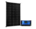 Teksolar 350W 12V Fixed Solar Panel + 20A Controller 2 USB Ports Camping Power Charge Bundle Kit