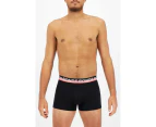 10 x Mens Bonds Stretchables Everyday Trunks Underwear Black With Pink Band Cotton/Elastane - Black with Pink Band (HFD)