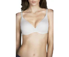 Women 2 x Berlei Barely There Contour Tshirt Bra White Black Nude Pink Blue Underwire Elastane/Nylon - Ivory