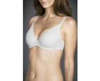 Women 2 x Berlei Barely There Contour Tshirt Bra White Black Nude Pink Blue Underwire Elastane/Nylon - Ivory