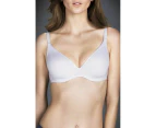 Women 2 x Berlei Barely There Contour Tshirt Bra White Black Nude Pink Blue Underwire Elastane/Nylon - White