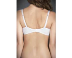 Women 2 x Berlei Barely There Contour Tshirt Bra White Black Nude Pink Blue Underwire Elastane/Nylon - White