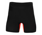 Mens Boxer Briefs Bamboo Cool Breathable Underwear Red - Frank and Beans - Black