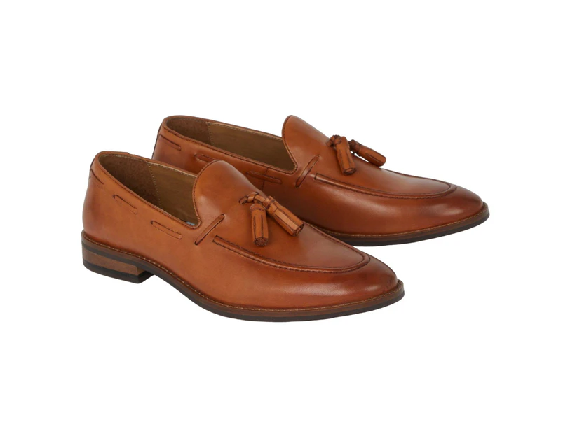 Debenhams Mens Abingdon Tassel Leather Loafers (Tan) - DH6391