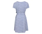 Mountain Warehouse Womens Santorini Spotted Jersey Wrap Dress (Corn Blue) - MW2498