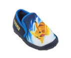 Pokemon Boys Pika Pikachu Slippers (Navy/Blue/Yellow) - NS6392