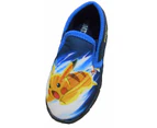Pokemon Boys Pika Pikachu Slippers (Navy/Blue/Yellow) - NS6392
