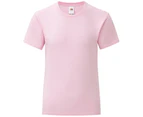 Fruit Of The Loom Girls Iconic T-Shirt (Light Pink) - PC3399