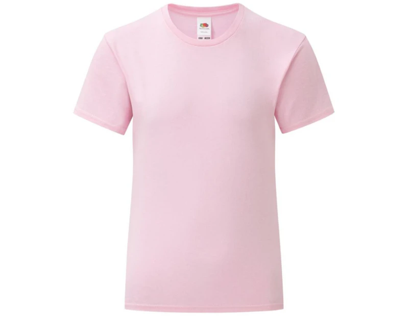 Fruit Of The Loom Girls Iconic T-Shirt (Light Pink) - PC3399