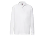 Fruit of the Loom Childrens/Kids Polycotton Pique Polo Shirt (White) - PC6354