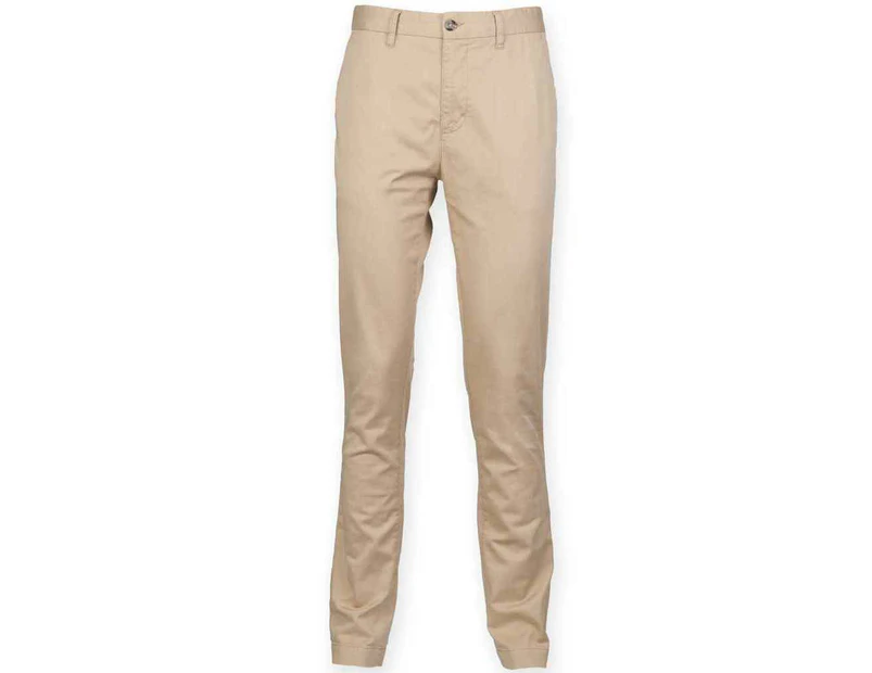 Front Row Mens Stretch Chinos (Stone) - PC5983