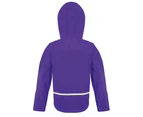 Result Core Childrens/Kids TX Performance Hooded Soft Shell Jacket (Purple/Seal Grey) - PC6535