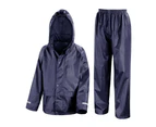 Result Core Childrens/Kids Waterproof Rain Suit Set (Navy) - PC6473