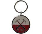 Pink Floyd The Wall Hammers Logo Keyring (Silver/White/Red) - RO10393