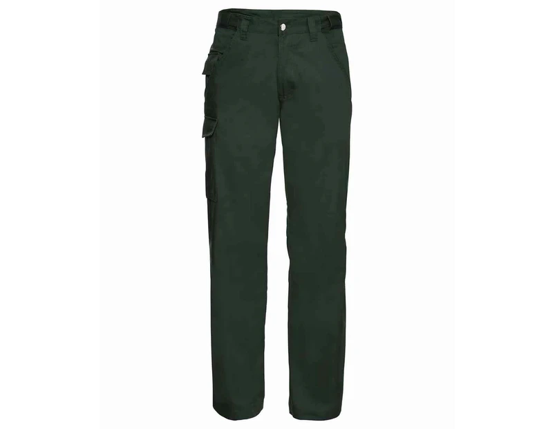 Russell Mens Polycotton Twill Work Trousers (Bottle Green) - RW9621