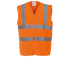Yoko Unisex Adult Hi-Vis Safety Waistcoat (Orange) - RW9573