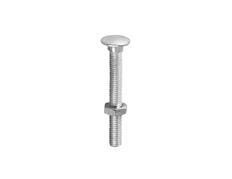 Securfix Zinc Plated Carriage Bolt (Pack of 20) (Silver) - ST10039