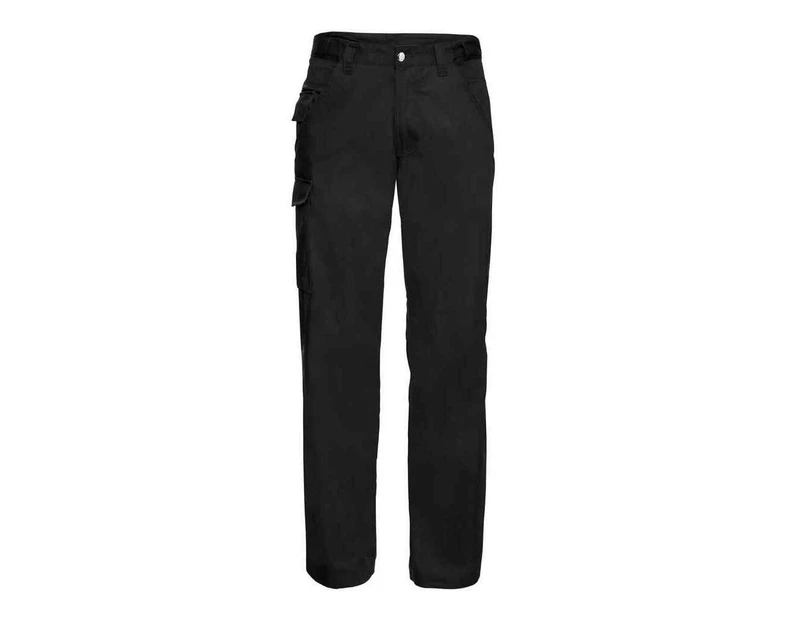Russell Mens Polycotton Twill Work Trousers (Black) - RW9621