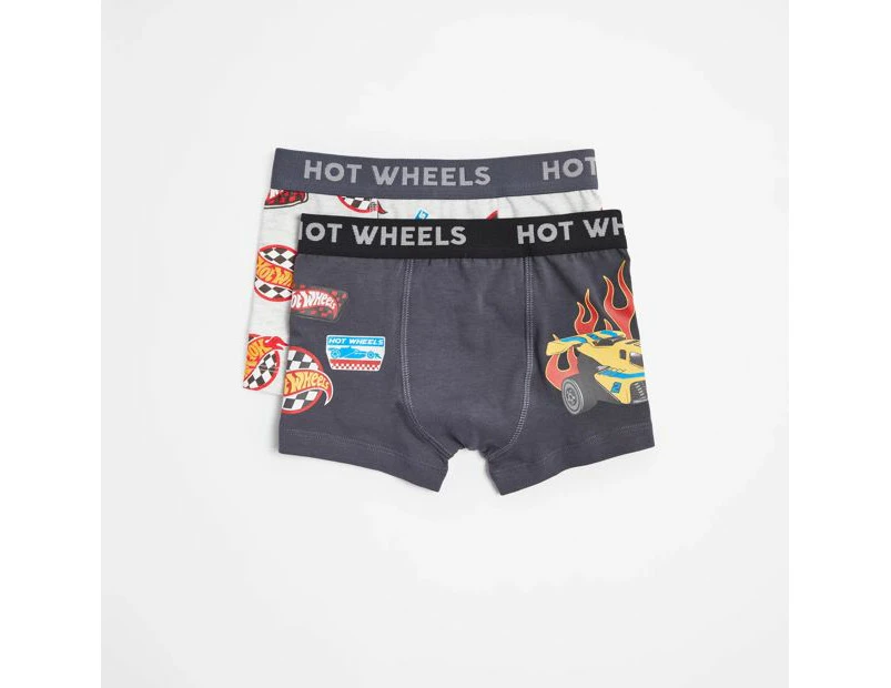 Hot Wheels Boys 2 Pack Trunks - Grey