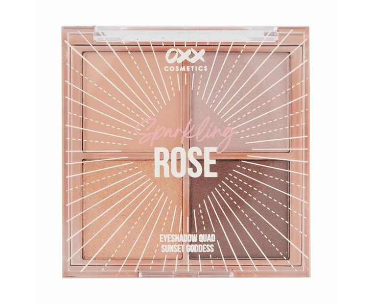 Sparkling Rose Eyeshadow Quad Set, Sunset Goddess - OXX Cosmetics