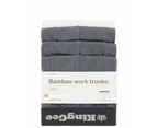 6 x Mens Kinggee Bamboo Trunks Underwear Charcoal K19005 Bamboo - Charcoal