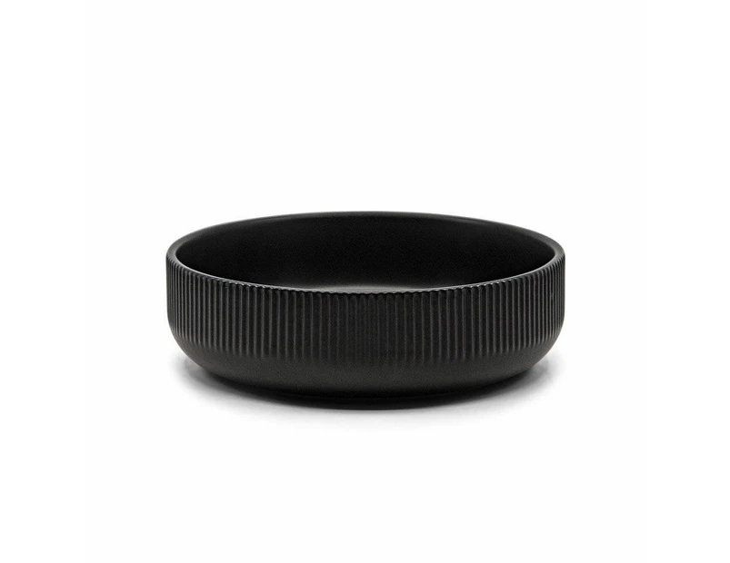 Salt & Pepper Brae Stoneware Soup Bowl Size 18X1.8X5.5cm in Black