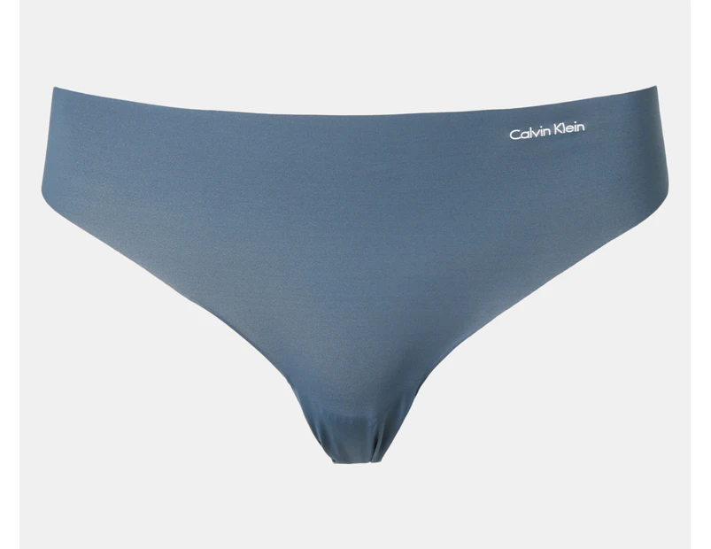 Calvin Klein Women's Invisibles Thong - Blue Edge
