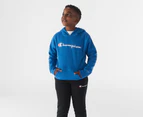 Champion Youth Unisex Script Hoodie - Blue Grotto