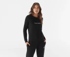 Calvin Klein Women's Lounge Long Sleeve Crew Sweatshirt - Black
