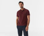 Polo Ralph Lauren Men's Classics Short Sleeve Custom Slim Fit Polo Shirt - Dark Red Heather