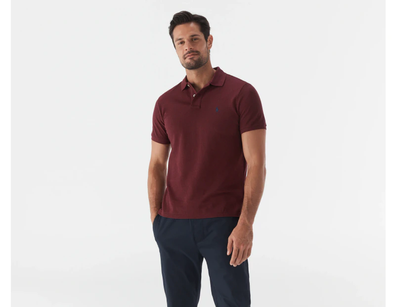 Polo Ralph Lauren Men's Classics Short Sleeve Custom Slim Fit Polo Shirt - Dark Red Heather