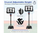Costway 3.05m Basketball Hoop Stand System Adjustable Height Outdoor Playground w/Free Weight Bag