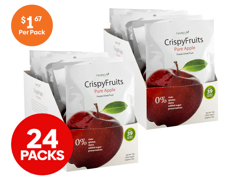 2 x 12pk CrispyFruits Freeze Dried Pure Apple 10g