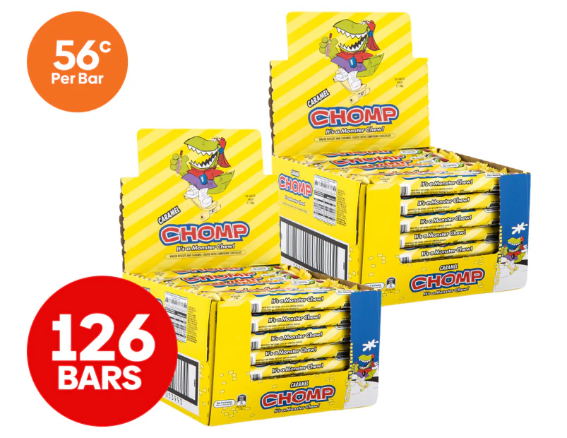 2 x 63pk Cadbury Chomp Bars 30g