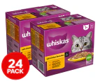 2 x 12pk Whiskas 1+ Years Cat Food Chicken Favourites in Jelly 85g