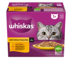 2 x 12pk Whiskas 1+ Years Cat Food Chicken Favourites in Jelly 85g