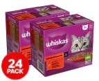 2 x 12pk Whiskas Adult Cat Wet Food Beef In Jelly 85g