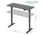 Ufurniture Electric Standing Desk Height Adjustable 140cm Splice Board Black Matte Frame/Black Matte Table Top