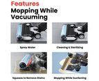 ADVWIN Smart Wet-Dry Vacuum Cleaner, Lightweight Wet-Dry Vacuum for Floor Cleaning with Voice Alert, Self-Cleaning Wet/Dry Vacuum & Mop 2-in-1 Cleaner